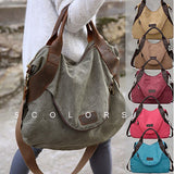 Casual Tote Women's Handbag Shoulder Crossbody Handbags Canvas Leather Fast Shipping New