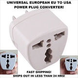 Universal European EU to US USA Travel Power Plug Adapter Charger Wall Converter